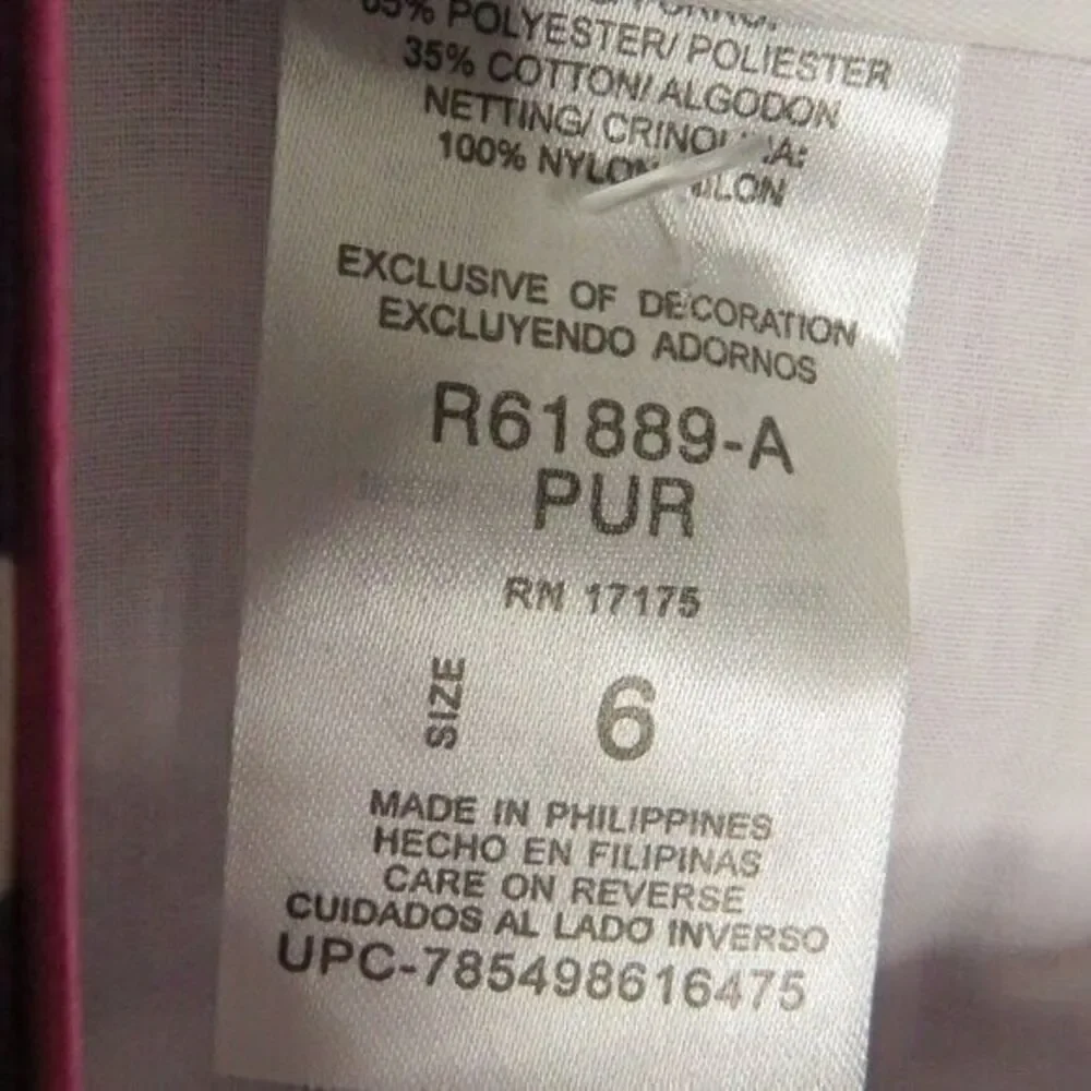 Bonnie Jean Purple Dot‎ floral Dress sz 6 nwt
